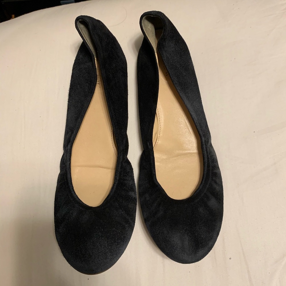 JCREW black suede ballet flats